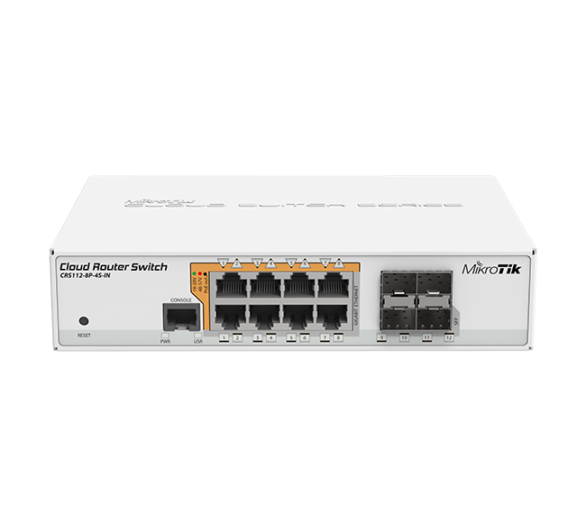 MikroTik CRS112-8P-4S-IN PoE Gigabit Switch